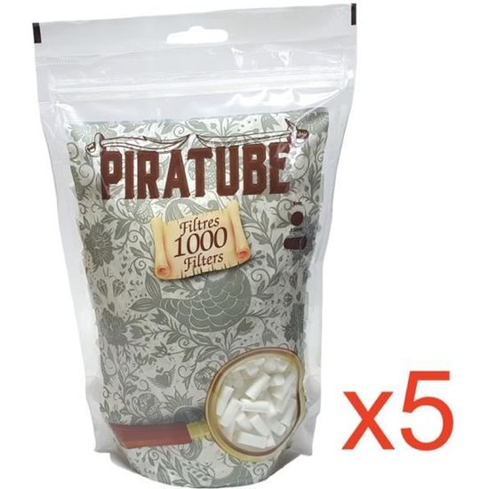Lot 5 sachets Filtres Cigarettes 1000 Piratube Filtre pour Rouler — free download