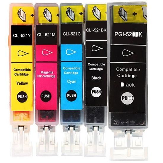 30 Patronen Mit Chip Für Canon PIXMA Ersetzt PGI-520BK CLI