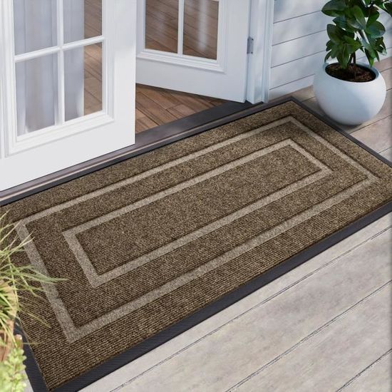 Neuf Paillasson Intérieur Entrée 60 x 90 cm, Tapis d'Entrée Antidérapant Lavable en Machine, Tapis de Sol avec Microfibres Douces Absorbantes - Décoration