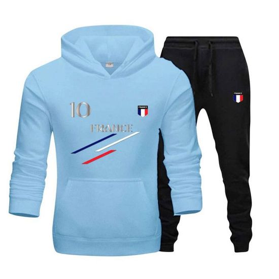 Jogging France enfant bleu ciel 