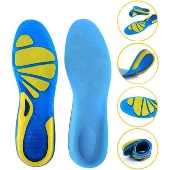 Semelle Gel 1 Paire ,Semelle Orthopédique de Sport Pieds Plats Support ,Semelle Gel Absorption Choc ,Semelle Confort Gel 34-46