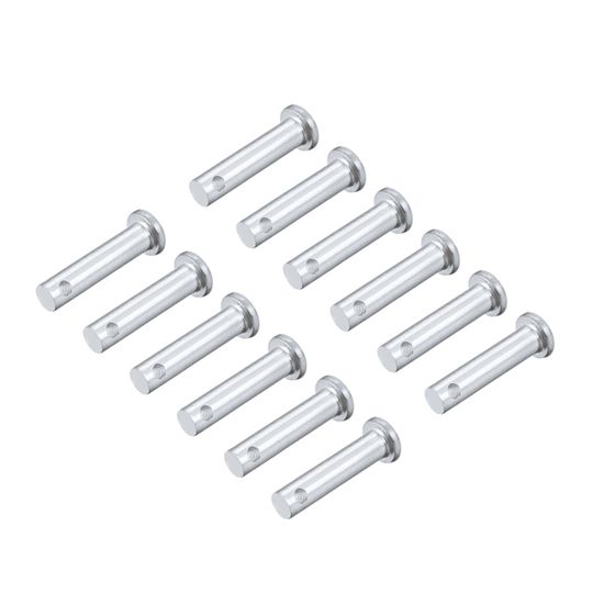 Lot De 10 Goupilles En Acier Zingué - Tête Plate - Dimensions 6mm X 50mm - Uxcell