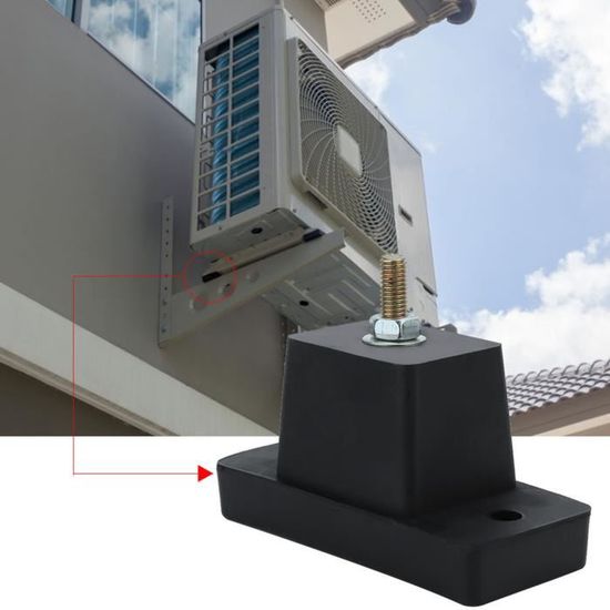 4 Pièces Coussin De Choc Pour Climatisation M8, Pied Antichoc Pour