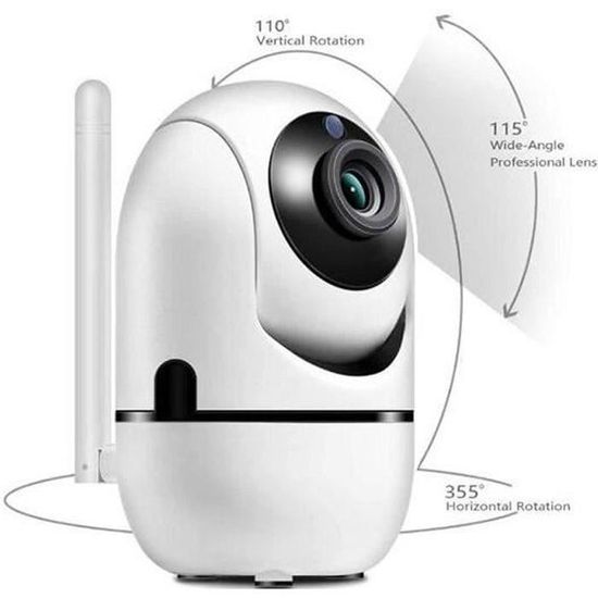 Babyphone vidéo bébé,Wi-Fi caméra Moniteur Bébé,1080P,avec détecteur de mouvement automatique à vision de nuit