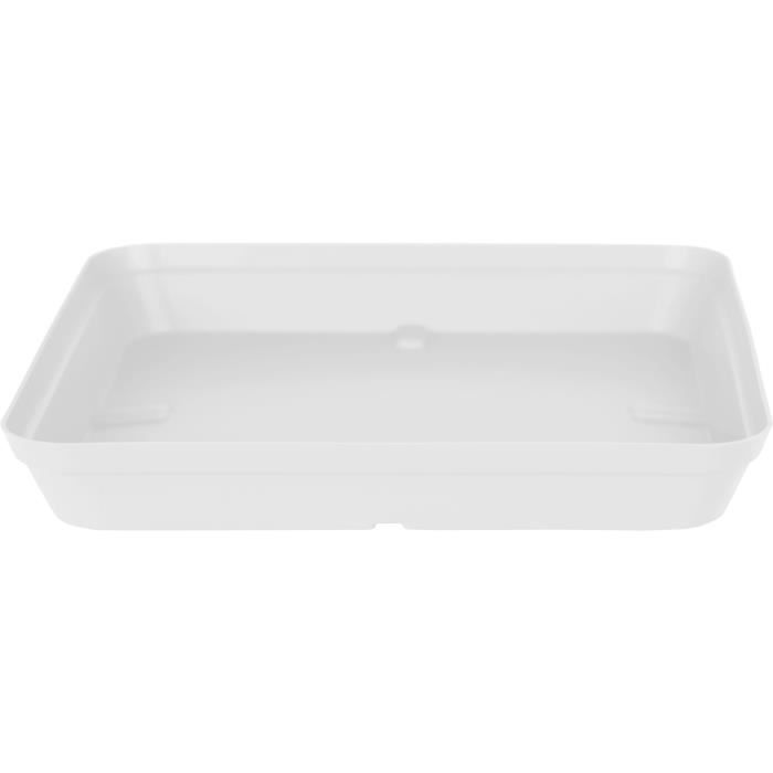 ARTEVASI Soucoupe Pour Pot De Fleur Capri Carr&eacute;e 35cm Blanc - 