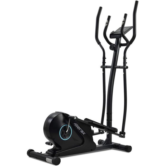 Vélo elliptique avec écran LCD et support pour appareils, vélo elliptique portable pour exercices à domicile avec 8 niveaux de A166