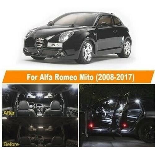 Alfa Romeo Mito pack LED ampoules eclairage interieur Blanc Xenon 6000K 10pcs