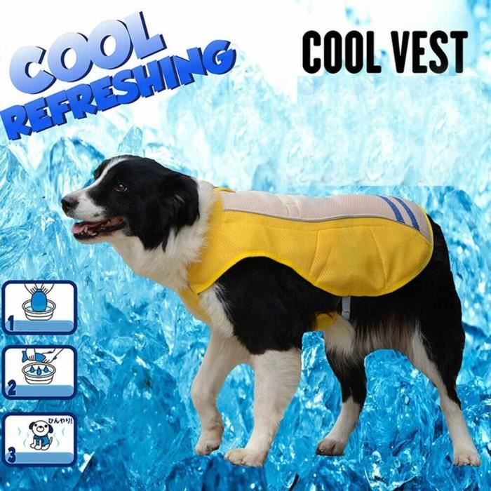 Prévention légère Heatstroke Pet Manteau pour chien Veste d'été de refroidissement anti-chaleur Fu1195