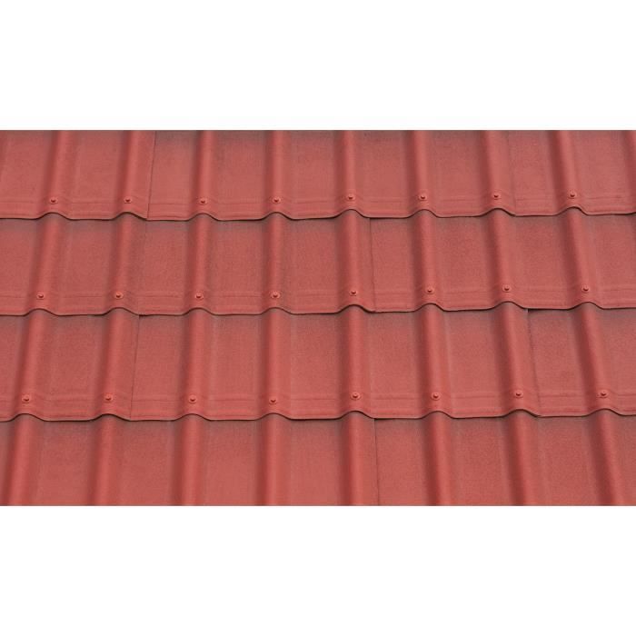 Couverture tuile modele imitation onduline onduvilla - rouge ombré