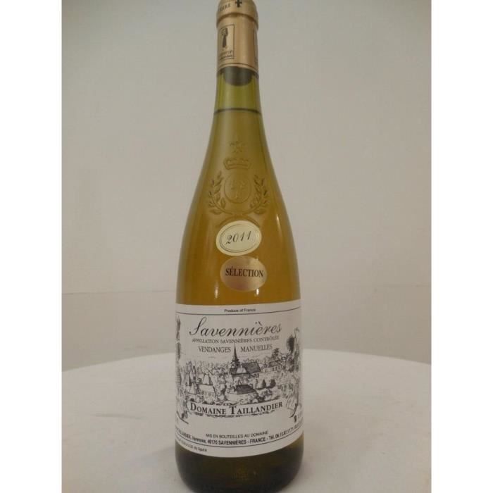 savennières domaine taillandier sélection blanc 2011 - loire - anjou france