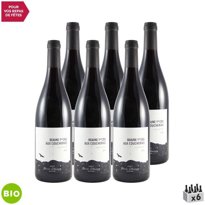 Beaune 1er Cru Aux Coucherias Rouge 2018 - Bio - Lot de 6x75cl - Domaine Boris Champy - Vin AOC Rouge de Bourgogne