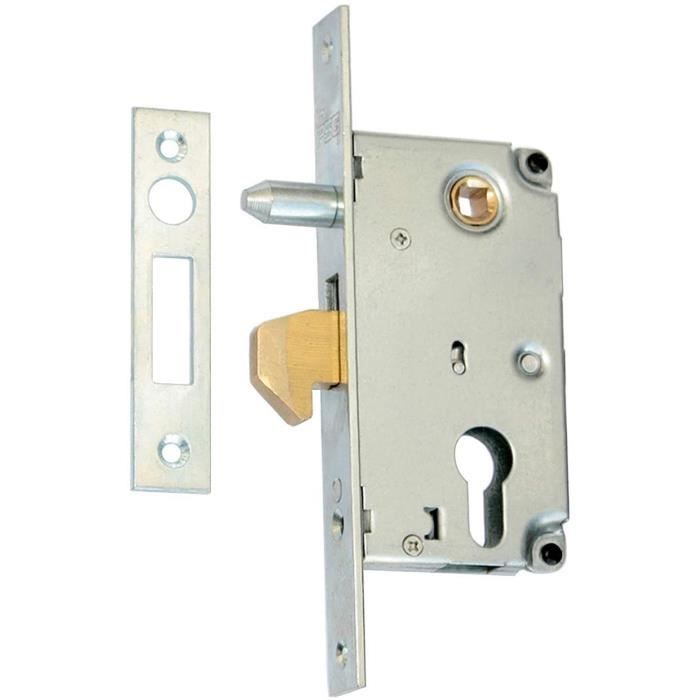 Serrure à Crochet Serrure Encastrée Serrure de Porte Coulissante Serrure de Porte 72/40 Avec Goupille de Guidage