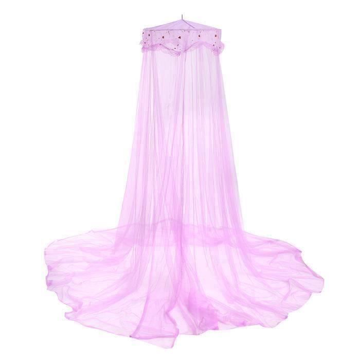 Moustiquaire de Lit Ciel Baldaquin Rond Voile VIOLET