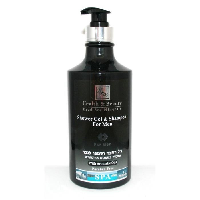 Health and Beauty Dead Sea Minerals - Gel douche et shampoing pour homme - 780 ml