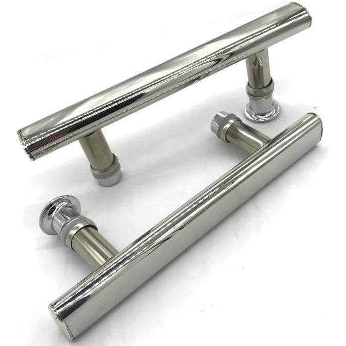 Crevette 2x Poignée de porte de douche Chromé entraxe 145 mm
