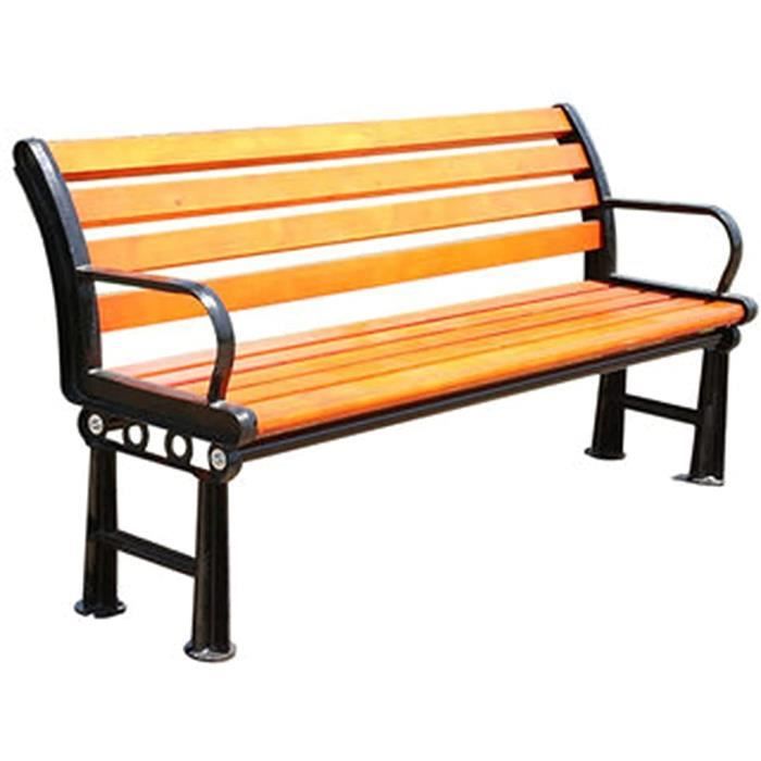 Banc de jardin en fer forge resistant a la pluie et au soleil - Banc de jardin avec dossier - Sieges decoratifs en fer forge et297