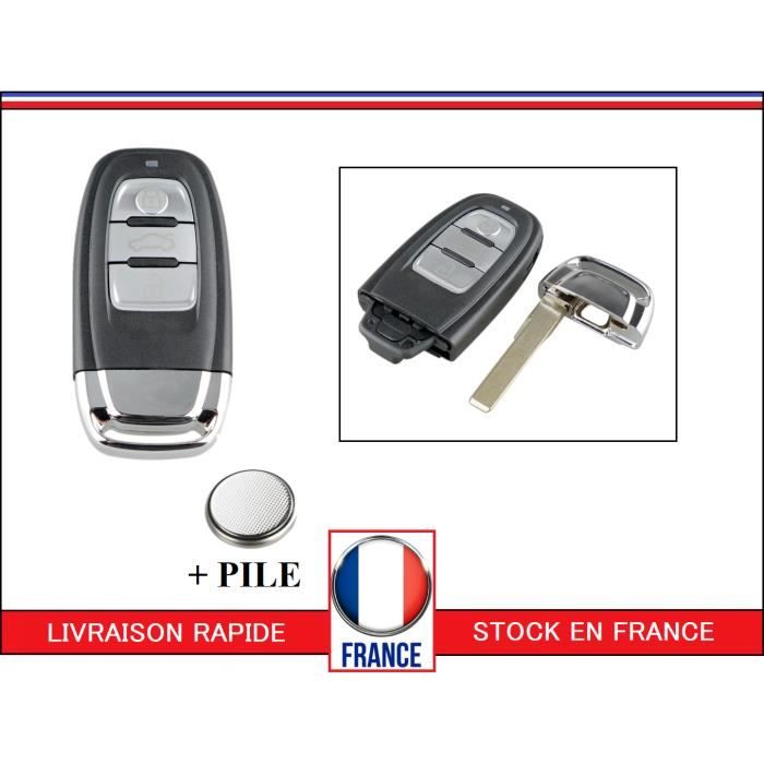 COQUE BOITIER CLE TELECOMMANDE AUDI A4 S4 A5 S4 S5 Q3 Q5 Q7 RS5 avec PILE CR2032