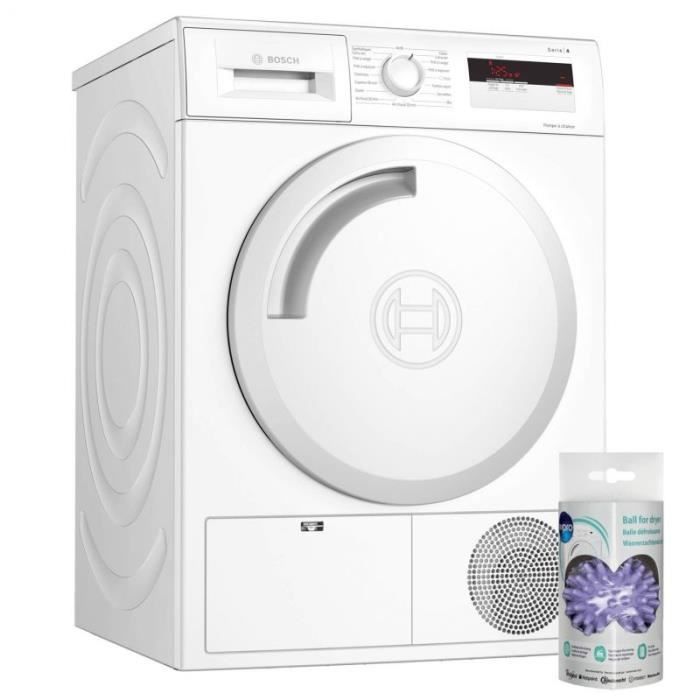 BOSCH Sèche-Linge Pompe à chaleur 8kg Séchage AutoDry Touche Anti-Froissage 59 Blanc