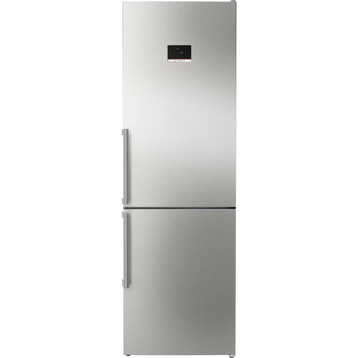 BOSCH Réfrigérateur congélateur bas KGN367ICT, Série 4,186 x 60 cm, Inox, No Frost