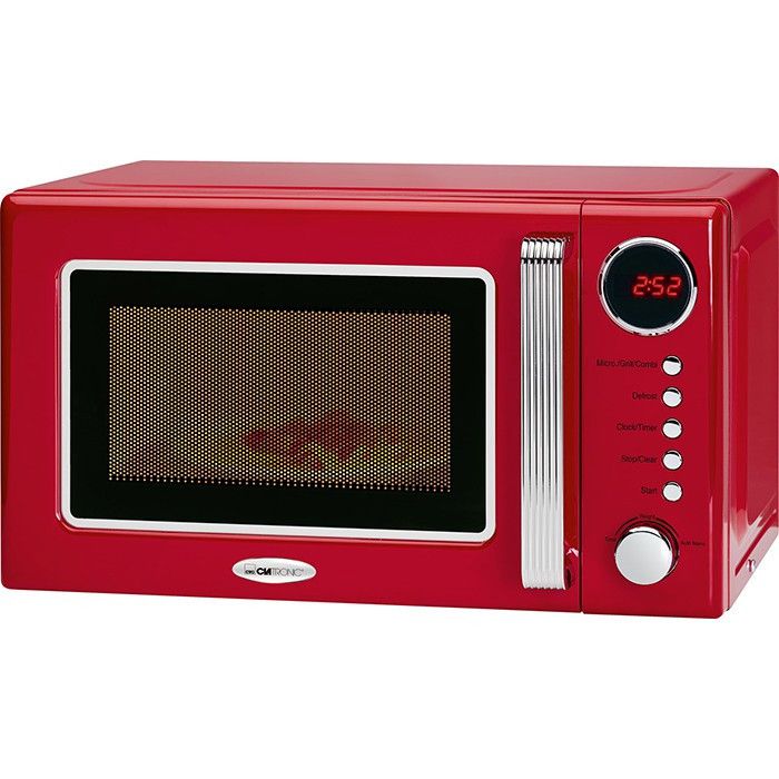 Clatronic MWG 790 Retro Four micro-ondes grill pose libre 20 litres 700 Watt rouge