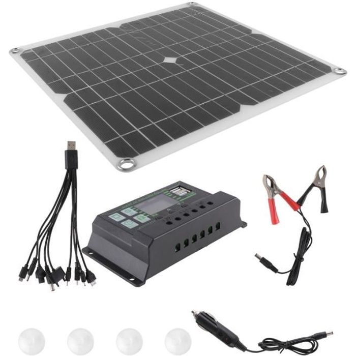 1 Set 200W Panneau Solaire Extérieur de l'Énergie kit photovoltaique - kit solaire genie thermique - climatique - chauffage