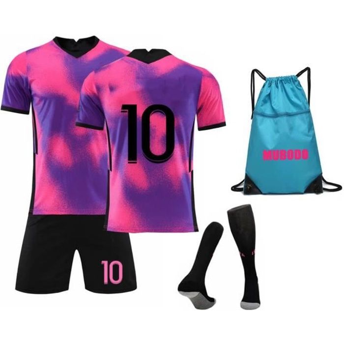 21-22 saison Maillots de Football T-Shirt avec Chaussettes et Accessoires Chemise de Football Ensemble pour adulte Enfants - Rouge