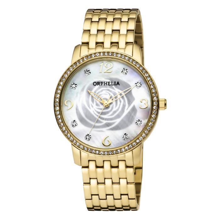 ORPHELIA - Montre Femme - Quartz Analogique - Bracelet Acier inoxydable Doré - OR12704