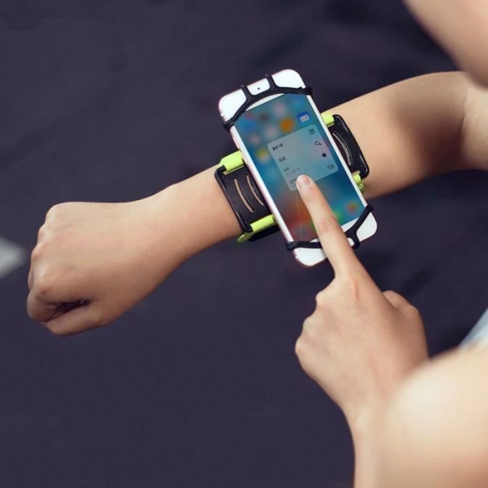 1 pc bracelet support de téléphone 180 degrés de rotation brassard de pour courir sport jogging PORTE-CARTES - POCHETTE