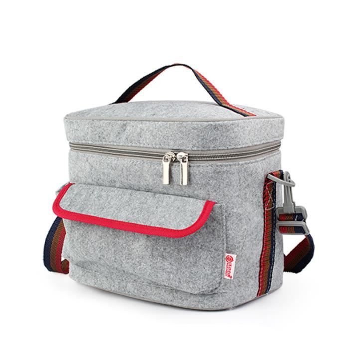 Sac à lunch isolé en aluminium étain isotherme portable à fermeture à glissière GLACIERE - SAC ISOTHERME - ACCUMULATEUR DE FROID