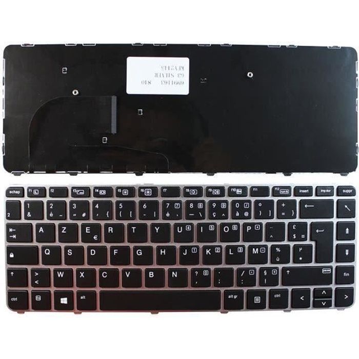HP EliteBook 840 G3 Argent Cadre Noir Layout Française Clavier pour ordinateur portable (PC) de remplacement