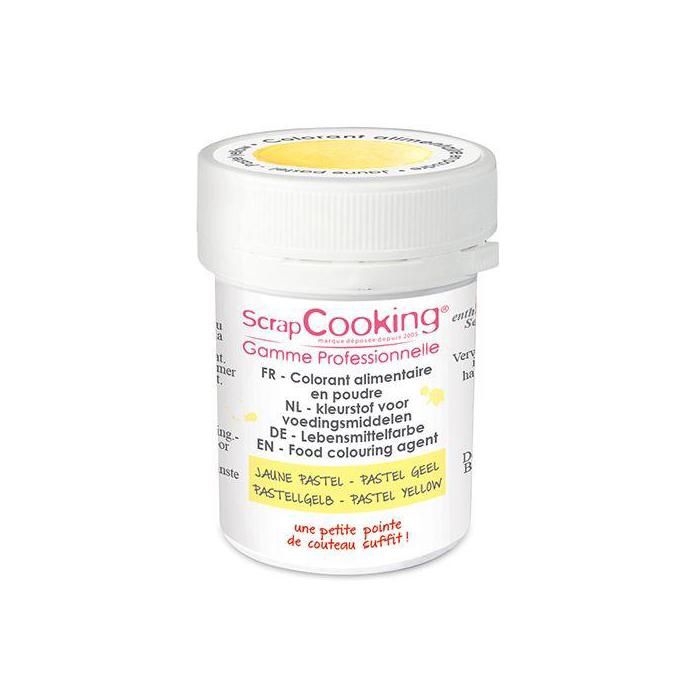 Colorant alimentaire en poudre 5 g - jaune pastel.