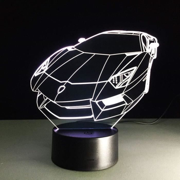 -Ampoules 3D De Forme De Voiture Led Lampe Fast & Amp Furious 8 Night Illumination Optique Illumination Lampen Table De Chevet