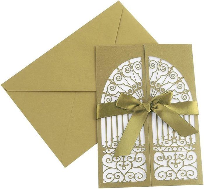 Lot De 50 Cartes De Table Florales Pour Mariage - Marque-places Personnalisables, Carton 300 G, 8.5x5.5 Cm Pliées - 8