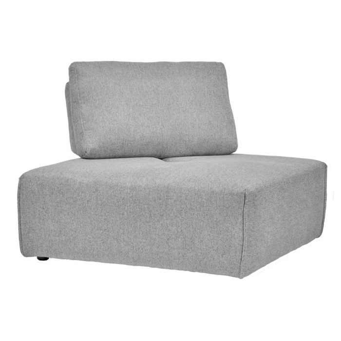 Angle canapé modulable avec dossier réglable tissu gris clair - MODULO Meubletmoi Angle canapé modulable avec dossier réglable tissu gris clair - MODULO Meubletmoi