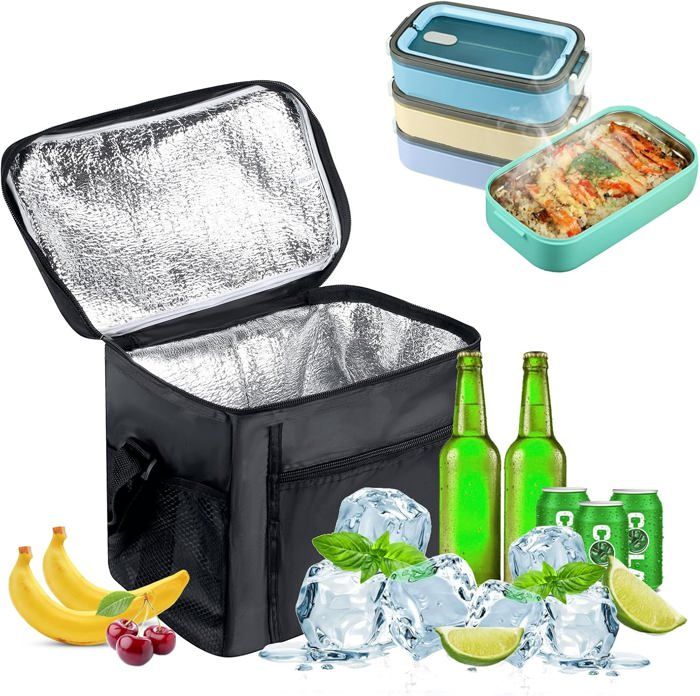Sac Isotherme 26L Mnam – Glacière Souple Grande Capacité Pique-Nique, Camping, Courses – Isolation Longue Durée