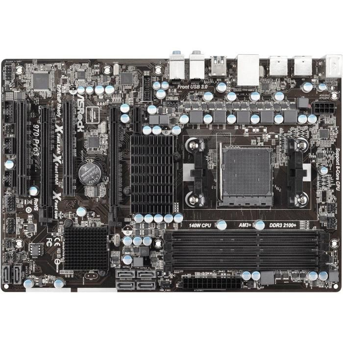 Carte mère ASRock 970 Pro3 R2.0 AMD 970 Socket AM3/AM3+ 4xDDR3 64GB ATX - Asrock