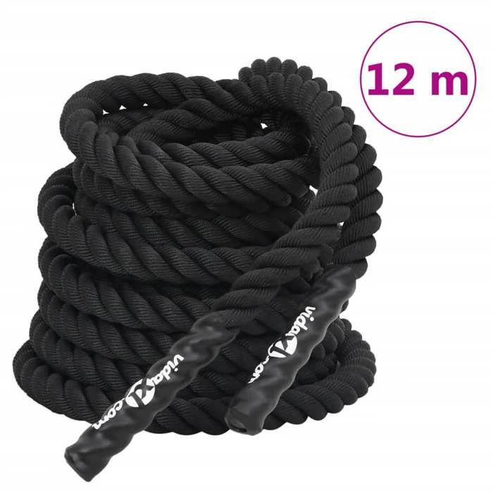 Corde De Combat 9m 6.8kg - Entraînement Ondulatoire, Fitness - Poignées Caoutchouc - Polyester