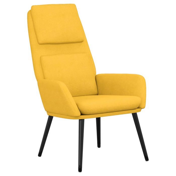 Fauteuil de relaxation - mango - Jaune moutarde Tissu - 70x77x98 cm M12341319