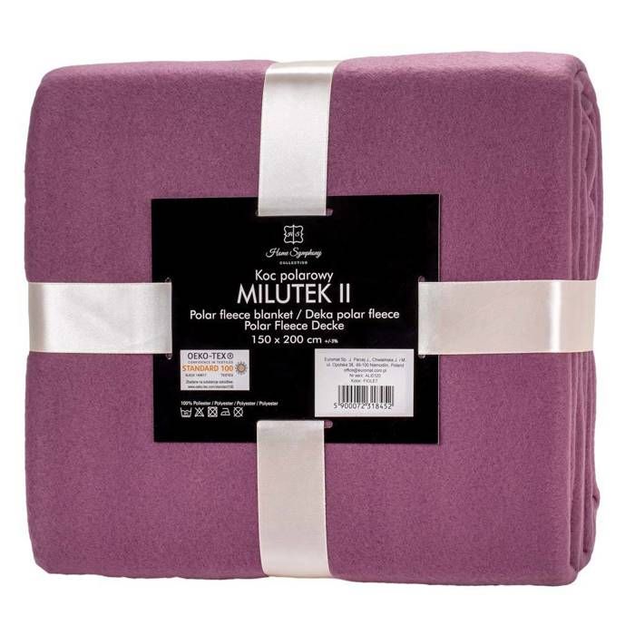 Couverture Polaire Couverture Doudou Couverture canapé Couverture Salon avec Bords Cousus Violet 130x170 cm
