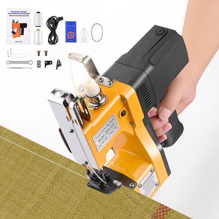 TTLIFE Portable Machine À Coudre 2600 aiguilles/min Sac Demballage Électrique Couture Closer Stitcher portatif plus proche