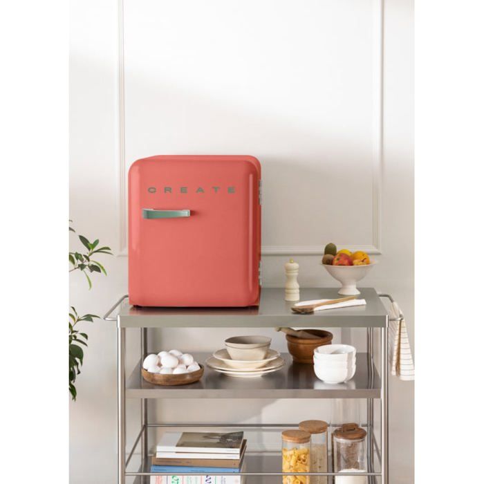 Réfrigérateur rétro - Create - 48L - Esthétique années 50 - Grande capacité - Fonctionnel