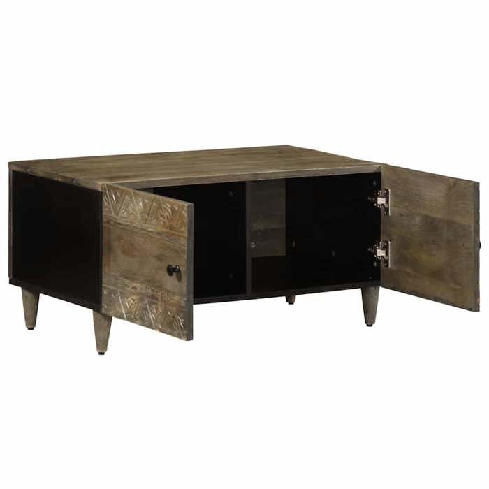Table basse - Plusieurs Niveaux - gris clair 80x50x40 cm - Bois de manguier massif - Salon Moderne(52681) ZLH