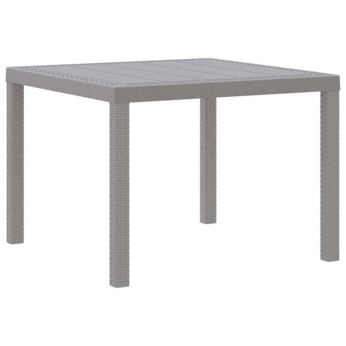 vidaXL Table de Jardin 100x100x73 cm Poly Rattan - vue 3