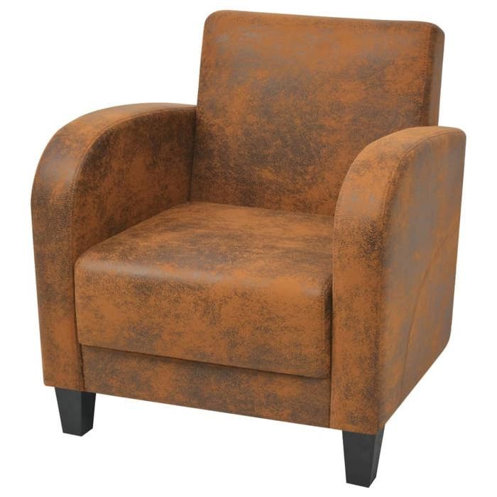 Fauteuil Marron Fauteuils club fauteuils inclinab Fauteuil Marron Similicuir daim
