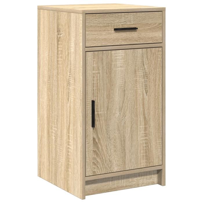 Buffet en chêne Sonoma - vidaxl - 40x41x75 cm - Beige - Porte et tiroir - A poser au sol - Style contemporain