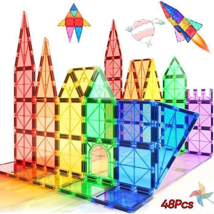 Souvik Blocs Magnétiques 136 Pièces - Jeu Construction Ville STEM Pour Enfants 3+ Ans Cadeau Montessori 3 Ans Souvik Blocs Magnétiques 136 Pièces - Jeu Construction Ville STEM Pour Enfants 3+ Ans Cadeau Montessori 3 Ans