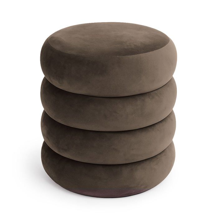 Tabouret en velours avec rangement 42 cm SNUGGO Marron Tabouret en velours avec rangement 42 cm SNUGGO Marron
