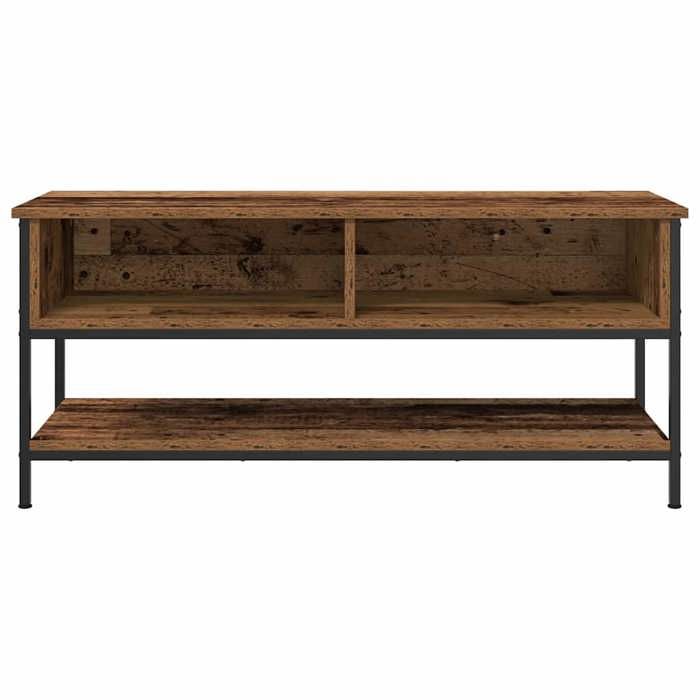 SOLDES DHIVER®Banc TV - meuble hifi - Marron Ensemble meuble TV Design mural - Bois Ancien - 100 x 35 x 45 cm - 36536