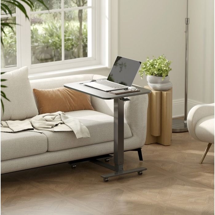 Bureau assis-debout mobile EVRYAE hauteur réglable 73-110 cm 65 x 48 cm avec 4 roulettes noir