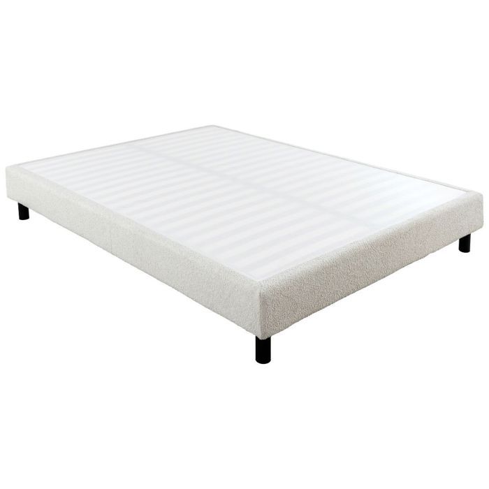 Sommier Tapissier Démontable 140x190cm bouclette crème - TAPIKIT Sommier Tapissier Démontable 140x190cm bouclette crème - TAPIKIT